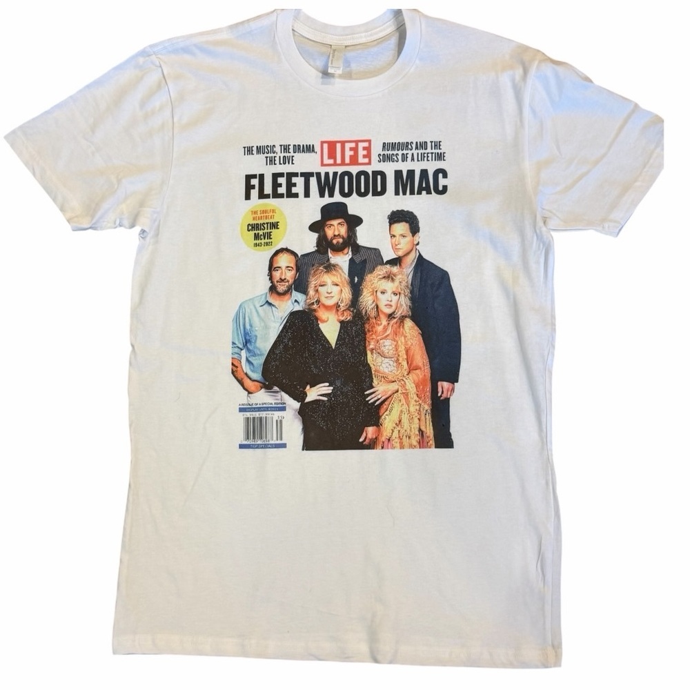 Fleetwood Mac Unisex Band Tee MEDIUM NEW in white